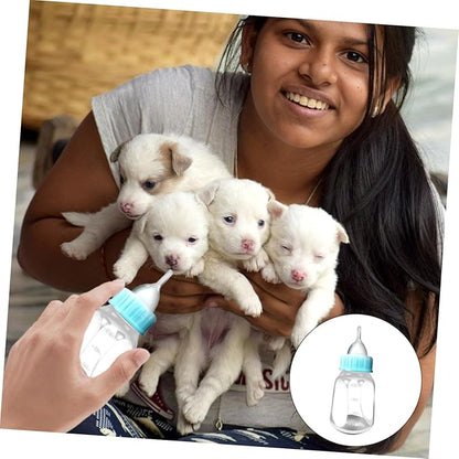 Totority 2Pcs Cat Feeder Bottles Kitten Nursing Milk Container with Clear Scale Soft Silicone for Puppies Rabbits Portable Lightweight Pet Feeding