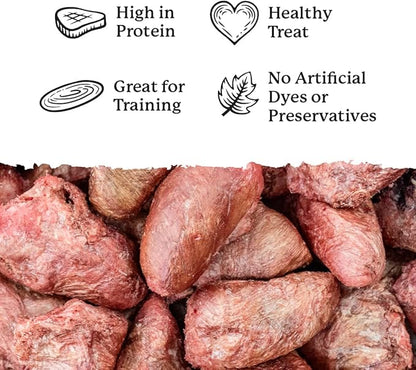 Dr. Harvey's Freeze-Dried Chicken Hearts - Training Dog Treats, Single Ingredient, All-Natural USA Sourced Protein, Allergen-Free - 7 Ounces (Pack of 1)