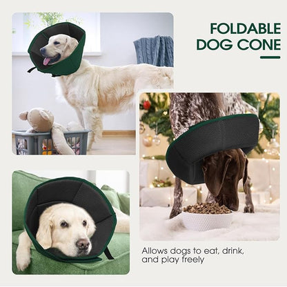 Dog Cone for Large Dogs After Surgery, Adjustable Soft Recovery Cone Collar for Dogs to Stop Licking, Professional Elizabethan Collar for Pet, Recovery Cones for Wound Healing & Hot Spots