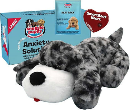 Snuggle Puppy Heartbeat Puppy Toy for Large Breeds, Breed Buddies Collection-Great Dane, Plush Dog Toy with Real-Feel Pulse and Heat Pack for Crate Time, First Nights, and Rest