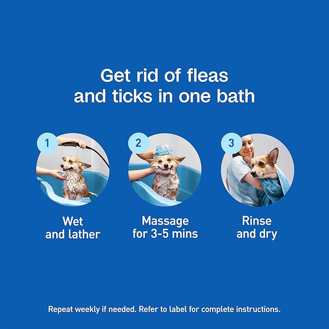 ADAMS Plus Flea & Tick Shampoo with Precor for Dogs, Cats, Puppies & Kittens, Flea Shampoo to Treat Flea Infestations, Kills Ticks, Fleas, Flea Eggs & Lice, Cleans and Conditions Coat, 6 Ounces