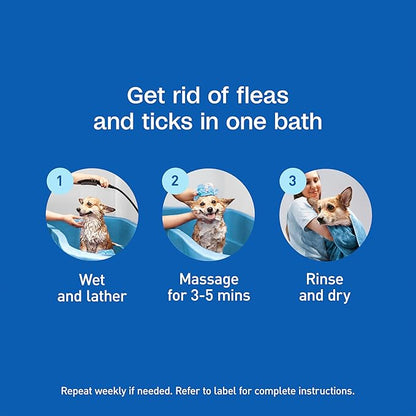 ADAMS Plus Flea & Tick Shampoo with Precor for Dogs, Cats, Puppies & Kittens, Flea Shampoo to Treat Flea Infestations, Kills Ticks, Fleas, Flea Eggs & Lice, Cleans and Conditions Coat, 6 Ounces