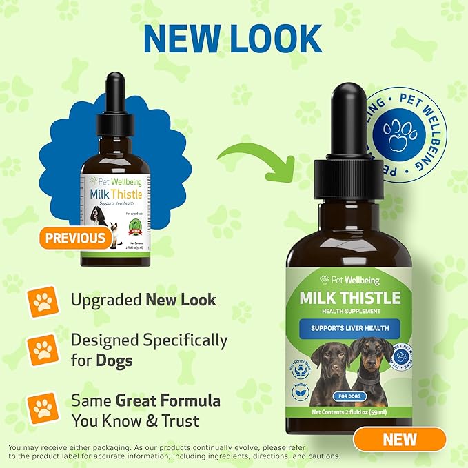 Pet Wellbeing Milk Thistle for Dogs - Organic Milk Thistle, Supports Healthy Liver Function & Detoxification - NASC Certified & Vet-Formulated - 2 oz Liquid