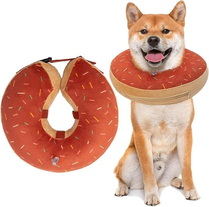 BINGPET Protective Dog Cone Collar,Soft Recovery Pet Cone for Dogs Cats,Washable Protective Recovery Collar for Large Medium Small Dogs,Inflatable Dog Cone