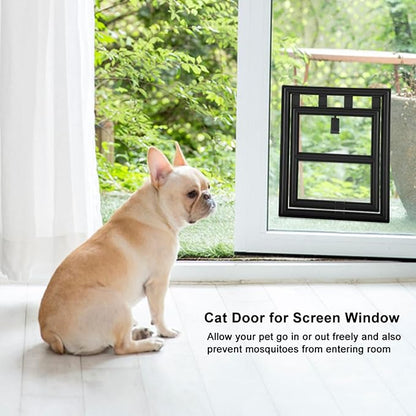 Pet Door, Sturdy Doggie Pet Door, Doggy Doggie Door, Screen Window Gate, Interior and Exterior Doors for Pet Lovers (L Day Style)