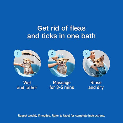 ADAMS Plus Flea & Tick Shampoo with Precor for Dogs, Cats, Puppies & Kittens, Flea Shampoo to Treat Flea Infestations, Kills Ticks, Fleas, Flea Eggs & Lice, Cleans and Conditions Coat, 12 Ounces