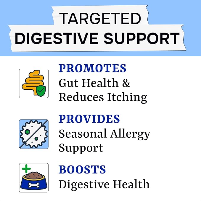 Advanced Probiotics for Dogs - 120 Billion CFUs - Digestive Health & Enzymes - Diarrhea, Gas, Upset Stomach Relief & Season Allergy - Prebiotics Fiber Supplement - Pet Probiotics for Dogs - 120 Chews