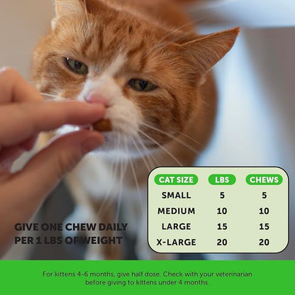 Cat Probiotics Gut + Immune Health Chews – Crunchy & Creamy Cat Treats for Digestive Health, Gut Flora & Constipation Relief – Supports Immunity, Regularity, & Healthy Digestion, 90-Day Supply Chicken