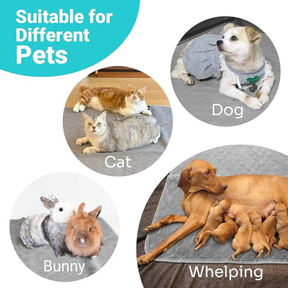 Conkote Reusable Pee Pads for Dogs Extra Large 60" x 48" Puppy Playpen Mat, Washable Pee Pads Heavy Absorbency Waterproof Dog Training Pads Non-Slip for Housebreaking, Whelping, Potty, Crate