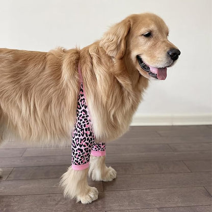 HDKUW Dog Elbow Protector, Dog Front Leg Recovery Sleeve for Prevent Licking Wound, Elbow Sleeves with Mesh Pad for Medium Large Dogs