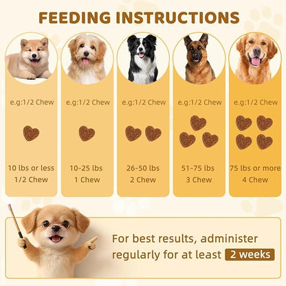 Dog Allergy Relief Probiotics Chews 100ct: Dogs Probiotic for Itching Relief and Skin Allergy- Soft Probiotics Chew for Dogs Digestive Health Gut Health & Immune System-Skin and Coat Health