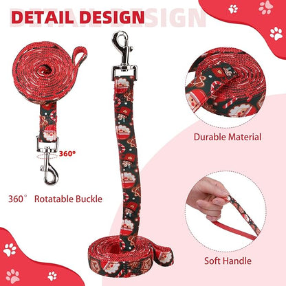 KOOLTAIL Christmas Dog Harness for Small Medium Dogs,Dog Harness and Leash Set, Step in No Pull Soft Mesh Padded Adjustable and Reflective Pet Vest Harness Puppy, Extra Harness for XS S Dogs, S