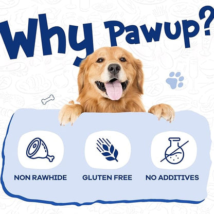 PAWUP Cod Skin Dog Treats with Duck Dog Snacks High Protein and Omega-3, Natural Dog Chews w/Taurine, 12.5 oz (12-15 Count)