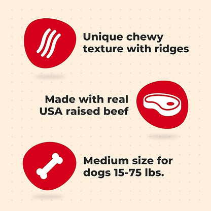 Milk-Bone Comfort Chews, Dog Chews with Unique Chewy Texture and Real Beef, 40.8 Oz. Bag (16 Chews)