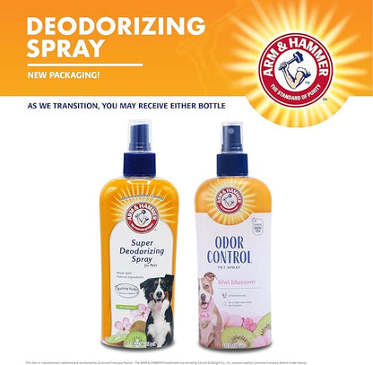 Arm & Hammer for Pets Super Deodorizing Dog Spray with Baking Soda for Odor Control, Freshens Coat Between Baths, pH Balanced Formula for Dogs, 8 Fl Oz - 6 Pack