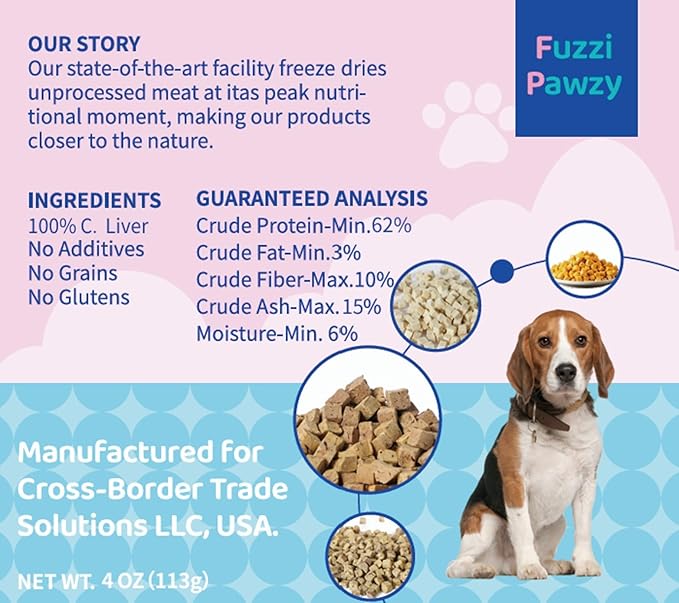 Freeze Dried Chicken Liver Healthy Training Treats Toppers for Pets, Single Fresh Raw Ingredient, Organic, Pure Balance, Natural, Grain Gluten Filler Free, Snacks, Dogs Cats (4oz)