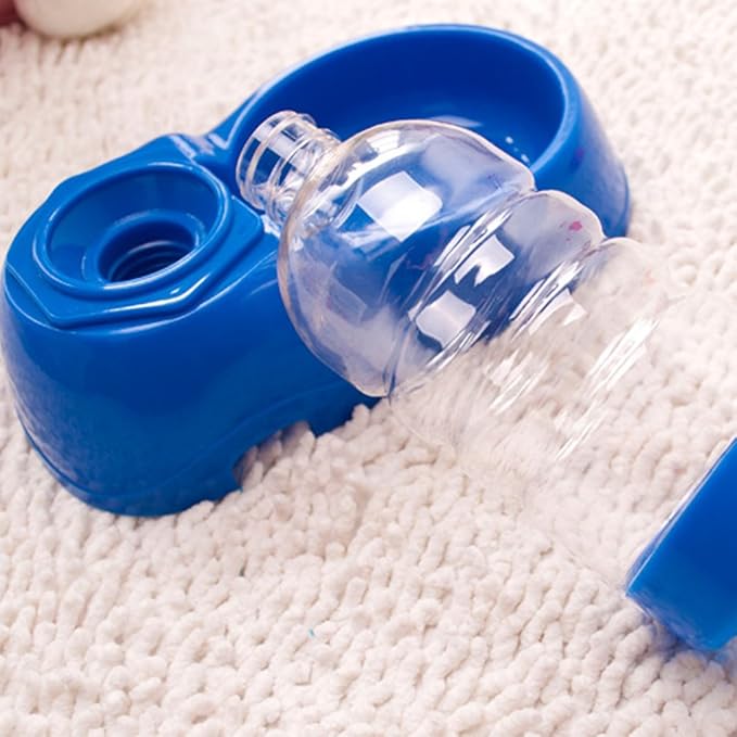 Pet Dog Puppy Cat Automatic Water Dispenser Food Dish Bowl Feeder (Blue)