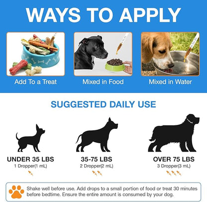 Xsvseie Kennel Cough Treatment Drops for Dogs, Natural Dog Supplement Herbal Kennel Cough Drops for All Breeds & Size Dog