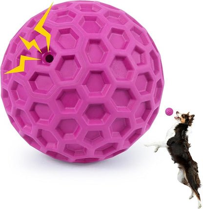 Indestructible Squeaky Dog Balls, Dog Toys for Aggressive Chewers Large Breed for Relieving Anxiety, Tough Dog Chew Toys Balls for Aggressive Chewers, Outdoor Squeaky Cognitive Dog Toys
