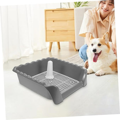 balacoo Dog Potty Training Aid Detachable Indoor Puppy Training Toilet Pole Mesh Grid for Easy Wash