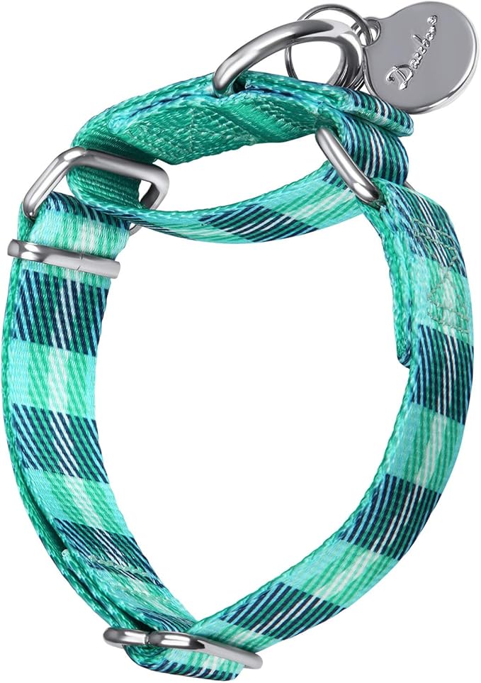 Martingale Collar Dog Collar No Pull Pet Collar Heavy Duty Dog Martingale Collars Silky Soft with Unique Geometric Pattern for Medium and Large Dogs (Large, 1 Inch Wide, Twill Pattern)