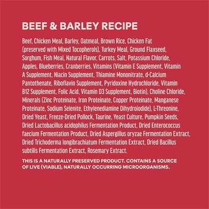Instinct BeNatural, Natural Dry Dog Food, Raw Coated Kibble, Whole Grain - Real Beef & Barley, 4.5 lb. Bag