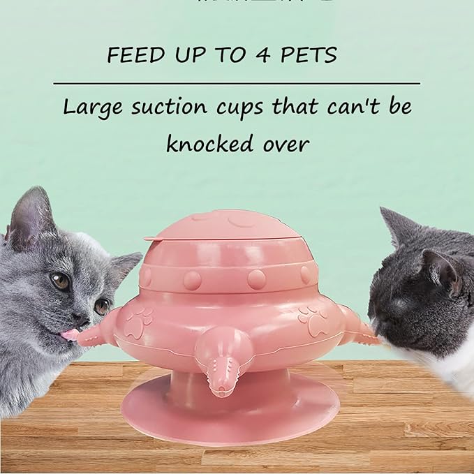 Puppy Nipple Feeder, Kitten Nursing Milk Bowl, Bubble Silicone Milk Feeder, Dog Nurser Bottle with Base, Pacifiers Feeding Station for Multiple Puppies Kittens Rabbits (Dark Yellow)