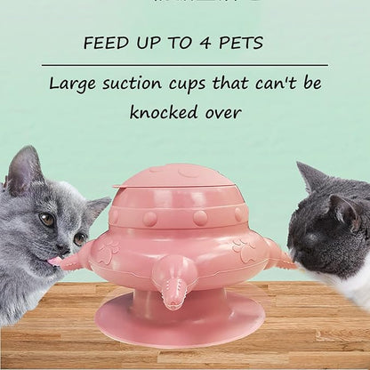 Puppy Nipple Feeder, Kitten Nursing Milk Bowl, Bubble Silicone Milk Feeder, Dog Nurser Bottle with Base, Pacifiers Feeding Station for Multiple Puppies Kittens Rabbits (Navy Blue)