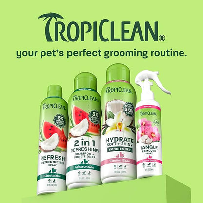 TropiClean Dog Conditioner, Professional Detangling & Moisturizing Conditioner, Puppy Safe, Made in the USA, Kiwi & Cocoa Butter Scent, 2.5 Gallon