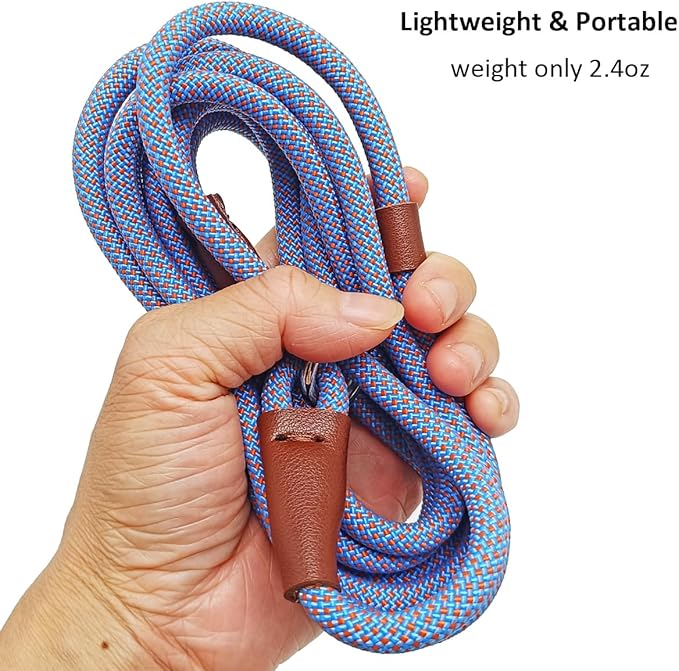 BTINESFUL 7ft Slip Lead Dog Leash, 1/4" Nylon Rope Dog Training Leash for Small Medium Dogs Outdoor No-Pull Walking, Behavior Training, 14+ Colors
