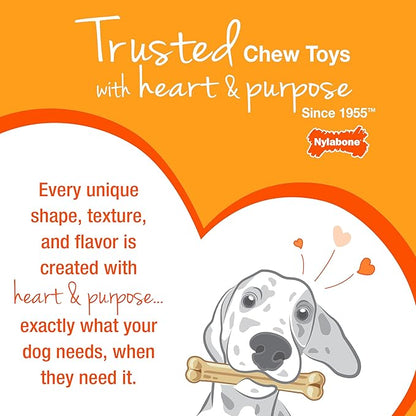 Nylabone Limited Edition 70th Birthday Textured Bone Power Chew Toy for Dogs, Durable & Tough Dog Toys for Aggressive Chewers, Roasted Chicken Flavor, X-Large Dogs - 50+ lbs (1 Count)