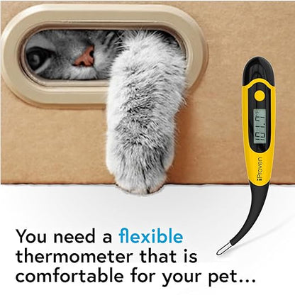 iProven Pet Thermometer (Termometro) for Accurate Fever Detection, Suitable for Cats/Dogs, Waterproof Pet Thermometer, Fast and Accurate Measurements in 20 Seconds - DT-K117 (5 Packs)