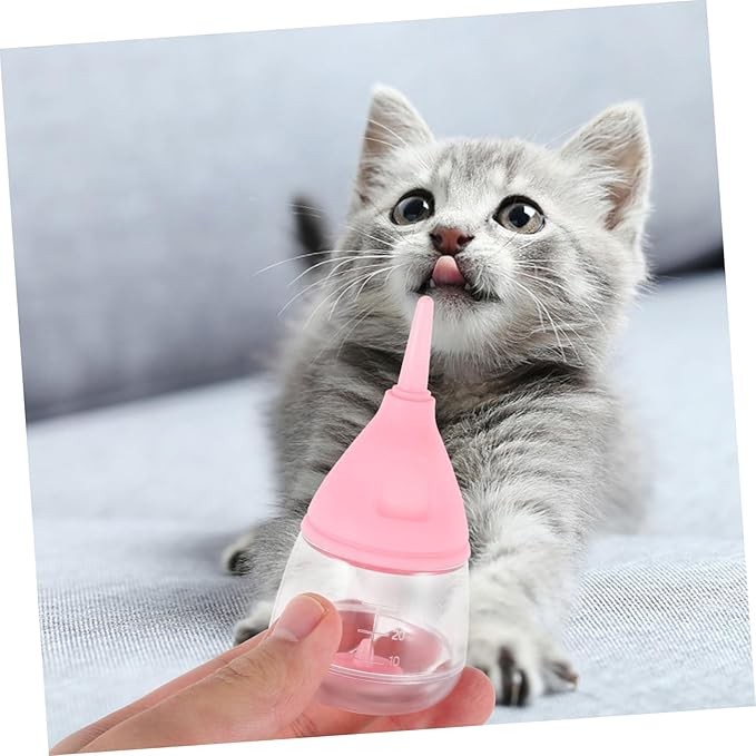 Mipcase Kitten Puppy Nursing Bottle Pet Feeder Silicone Milk Feeder Design Auto-Stop Cap