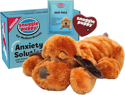Snuggle Puppy Original Heartbeat Puppy Toy with Real-Feel Pulse and Heat Pack, Plush Comfort Dog Toy for Crate Training, First Nights, and Sleep