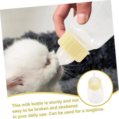 PET Feeding Bottle Set for Kittens and Puppies 3-Pack Adjustable Nursing Bottle Nipples Sturdy Plastic Feeder for Small Animals for Cat and Dog Care