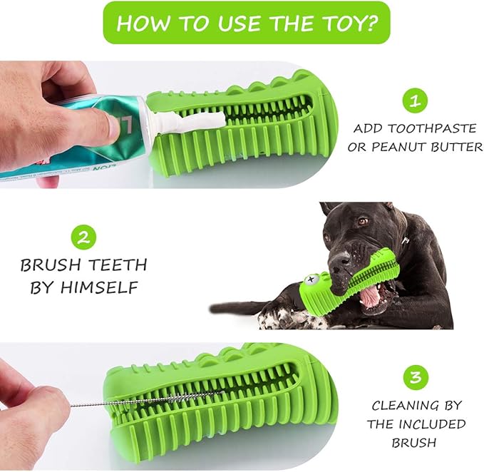 Cutiful Dog Toys for Aggressive Chewers Large Medium Breed, Indestructible Dog Toothbrush Chew Toys, Squeaky Interactive Tough Extremely Durable, Dogs Toys to Keep Them Busy
