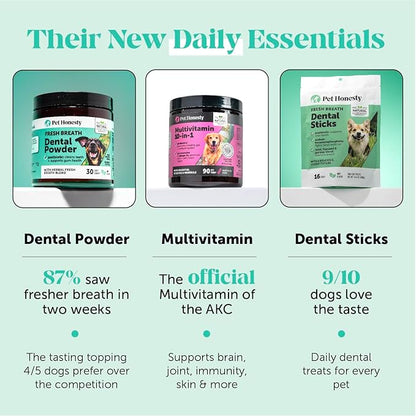 Dental Health Fresh Sticks – Dog Dental Treats & Chews for Oral Care – Dental Sticks for Dogs to Freshen Breath, Remove Tartar & Plaque, Support Gum Health & Bright Teeth Dog Oral Supplement – 16 Ct