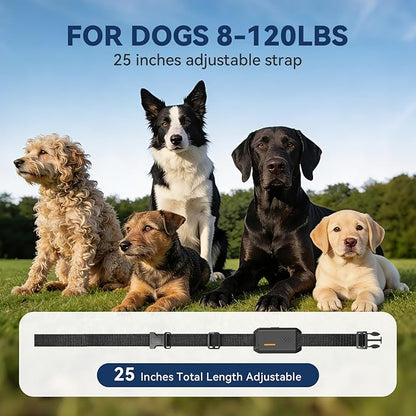 CanineJoy Dog Shock Collar and Automatic Bark Collar - 2-in-1 4200FT Dog Training Collar with Remote Control, Waterproof Electric Collar with 4 Training Modes, Security Lock, Rechargeable E-Collar