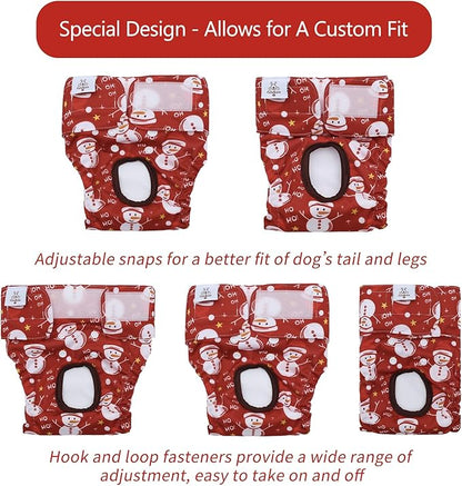 CuteBone Dog Diapers Female Washable Small Medium Large 3 Pack Reusable Doggie Diapers Puppy Period Pants for Doggy Heat Cycle Peeing