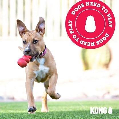 KONG Dental with Rope- for Dog Dental Care - Stuffable Chew Toy - Provides Chewing Outlet & Satisfies Instinctual Needs - Cleans Teeth & Gums - Made with Durable Natural Rubber - for Medium Dogs