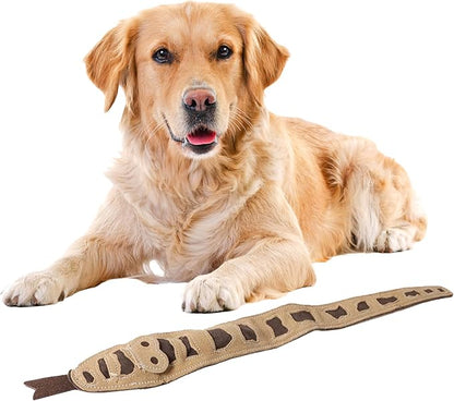 SPOT Skinneeez Leather Snake – 36" Stuffing-Free Dog Toy with Real Leather & 5 Squeakers, Tug Toy for Light to Moderate Chewers, Ideal for Large & XL Dogs