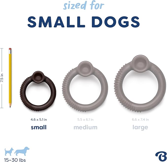 Benebone Ring Durable Dog Chew Toy for Aggressive Chewers – Limited Edition Blueberry Flavor, Small