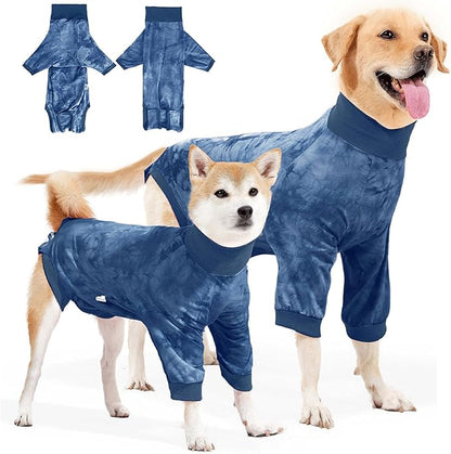 Lukovee Recovery Suit for Dogs - Soft Onesie Dog Surgery Suit for Female Male Dogs, Breathable Surgical Recovery Suit Prevent Licking Spay Recovery Suit Dog E-Collar & Cone Alternative(XS,Blue)