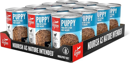 ORIJEN Pate Wet Dog Food Poultry and Fish Puppy Recipe 12.8oz Cans (12 Count)