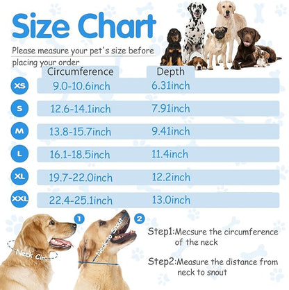 Upgrade Soft Dog Cone Collar, Dog Cone Alternative to Stop Licking After Surgery, Adjustable Comfy Cones for Small/Medium/Large Dogs, Light-Weight Mesh Fabric Elizabethan Collars (L)