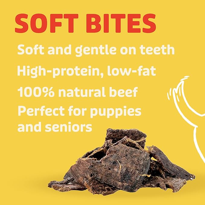 Lovie Beef Lung Dog Treats - Dehydrated Air Dried Soft Bites, Single Ingredient, Protein Rich, 16 oz