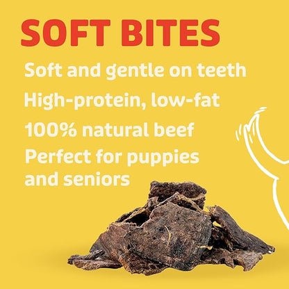 Lovie Beef Lung Dog Treats - Dehydrated Air Dried Soft Bites, Single Ingredient, Protein Rich, 16 oz