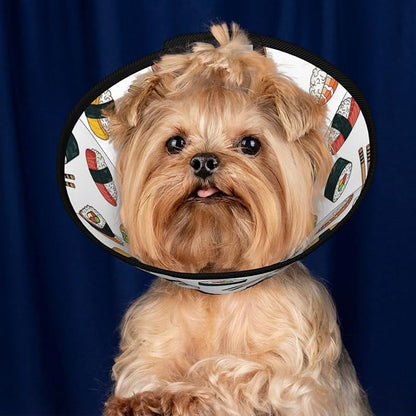 Dog Cone for After Surgery, Prevent Licking with Comfy Soft Cones, Adjustable for Large Medium Small Dogs and Cats, Sushi