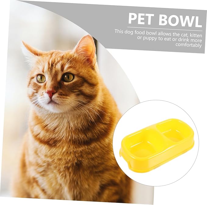 Practical Double-Design Pet Bowl Dog Feeder Dog Food Container for Indoor Outdoor