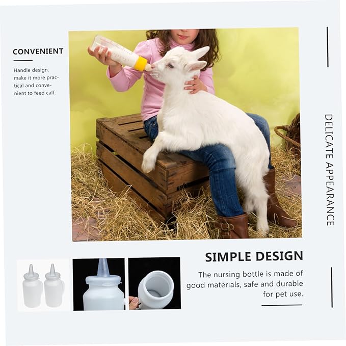 POPETPOP 2pcs Bottle Kitten Milk Feeder Puppy Milk Replacer Nipples for Pet Nursing Bottle